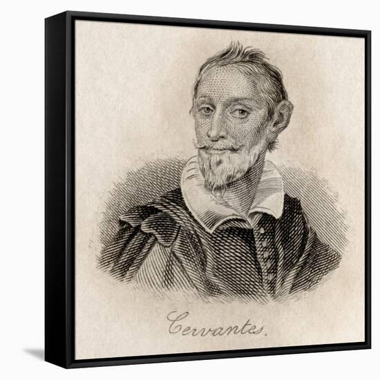 Miguel Saavedra De Cervantes-J.W. Cook-Framed Stretched Canvas