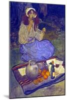 Miguela, Kneeling Still, Put it to Her Lip-Elizabeth Shippen Green-Mounted Art Print