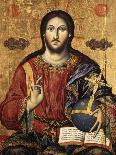 Christ Pantocrator Holding Orbe and Blessing-Mihal Anagnosti-Mounted Art Print