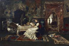 Composing a Bouquet, 1880s-Mihaly Munkacsy-Giclee Print