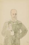 Portrait of Emperor Alexander III (1845-1894) (Pencil and W/C on Paper)-Mihaly von Zichy-Giclee Print
