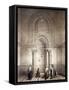 Mihrab of Mosque of Mohammed-Ben-Qalaum (14th Century) in Cairo-Emile Prisse d'Avennes-Framed Stretched Canvas