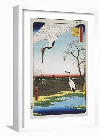 Mikawa Island, Kanasugi, and Minowa (One Hundred Famous Views of Ed), 1856-1858-Utagawa Hiroshige-Framed Giclee Print