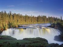 Canada, Alberta, Athabasca River and Canadian Rockies in Jasper NP-Mike Grandmaison-Photographic Print