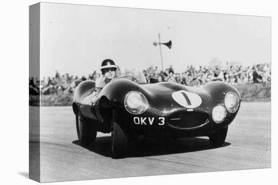 Mike Hawthorn Driving a D Type Jaguar, C1955-C1956-null-Stretched Canvas
