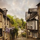 Quaint French Houses and Cobblestone Street-Mike Kemp-Mounted Photographic Print