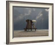 Elephant And Dog Sit Under The Rain-Mike_Kiev-Photographic Print