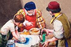 Abraham Bidding Farewell to Hagar and Ismael-Mike Lea-Mounted Giclee Print