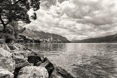 Panorama of Geneva Lake with Steamboat, Montreux-MikeNG-Photographic Print