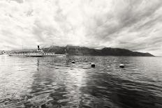 Panorama of Geneva Lake with Steamboat, Montreux-MikeNG-Photographic Print