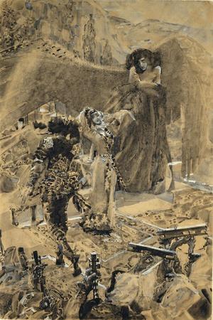 Tamara's Dance. Illustration to the Poem the Demon by Mikhail Lermontov, 1890-1891