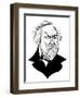 Mikhail Glinka, , sepia line caricature, 2010 by Neale Osborne-Neale Osborne-Framed Giclee Print