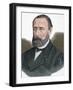 Mikhail Katkov (1818-1887). Engraving. Colored.-Tarker-Framed Photographic Print