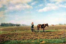 Ploughing the Field, 1871-Mikhail Konstantinovich Klodt-Stretched Canvas