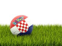 Football with Flag of Croatia-Mikhail Mishchenko-Art Print