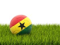 Football with Flag of Ghana-Mikhail Mishchenko-Art Print
