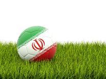 Football with Flag of Iran-Mikhail Mishchenko-Art Print