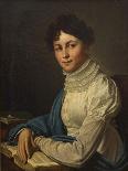 Portrait of the Poetess Anna Bunina (1774-182), 1825-Mikhail Prokopyevich Vishnevitsky-Stretched Canvas