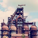 Building a Blast Furnace at the Steel Industry on a Background of Blue Sky-Mikhail St-Photographic Print