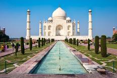 Famous Taj Mahal Mausoleum in in Bright Clear Day, Agra, India, UNESCO World Heritage Site - Archit-Mikhail Varentsov-Framed Photographic Print