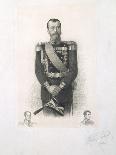 Portrait of Emperor Nicholas II with Remarque-Portraits of Emperors Alexander I and Nicholas I-Mikhail Viktorovich Rundaltsov-Mounted Giclee Print