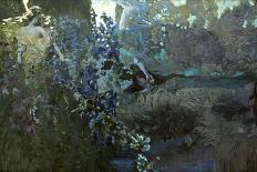 Demon Seated in a Garden, 1890-Mikhail Vrubel-Framed Stretched Canvas