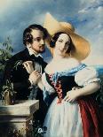 Flirtation, 1841-Miklos Barabas-Stretched Canvas