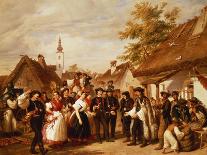 Flirtation, 1841-Miklos Barabas-Stretched Canvas