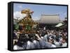 Mikoshi Portable Shrine of the Gods Parade and Crowds of People, Tokyo, Japan-Christian Kober-Framed Stretched Canvas