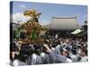 Mikoshi Portable Shrine of the Gods Parade and Crowds of People, Tokyo, Japan-Christian Kober-Stretched Canvas
