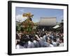 Mikoshi Portable Shrine of the Gods Parade and Crowds of People, Tokyo, Japan-Christian Kober-Framed Photographic Print