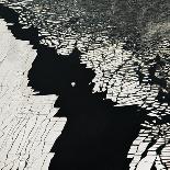 Aerial View over the Surface of River and Cracked Ice-Miks Mihails Ignats-Mounted Photographic Print