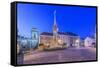 Mikulov Town Square at Dawn-Rob Tilley-Framed Stretched Canvas