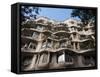 Mila House (Or La Pedrera) by Antoni Gaudi, UNESCO World Heritage Site, Barcelona, Spain-Nico Tondini-Framed Stretched Canvas