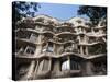 Mila House (Or La Pedrera) by Antoni Gaudi, UNESCO World Heritage Site, Barcelona, Spain-Nico Tondini-Stretched Canvas