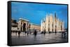 Milan Cathedral, Duomo and Vittorio Emanuele II Gallery at Piazza Del Duomo. Lombardy, Italy.-Michal Bednarek-Framed Stretched Canvas
