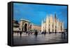 Milan Cathedral, Duomo and Vittorio Emanuele II Gallery at Piazza Del Duomo. Lombardy, Italy.-Michal Bednarek-Framed Stretched Canvas