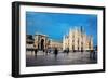 Milan Cathedral, Duomo and Vittorio Emanuele II Gallery at Piazza Del Duomo. Lombardy, Italy.-Michal Bednarek-Framed Photographic Print