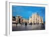 Milan Cathedral, Duomo and Vittorio Emanuele II Gallery at Piazza Del Duomo. Lombardy, Italy.-Michal Bednarek-Framed Photographic Print