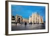 Milan Cathedral, Duomo and Vittorio Emanuele II Gallery at Piazza Del Duomo. Lombardy, Italy.-Michal Bednarek-Framed Photographic Print