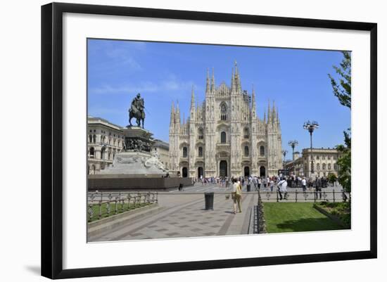 Milan Cathedral (Duomo), Piazza Del Duomo, Milan, Lombardy, Italy, Europe-Peter Richardson-Framed Photographic Print