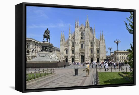 Milan Cathedral (Duomo), Piazza Del Duomo, Milan, Lombardy, Italy, Europe-Peter Richardson-Framed Stretched Canvas