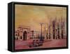 Milan Cathedral with Oldtimer Convertible Alfa Romeo-Markus Bleichner-Framed Stretched Canvas