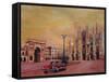 Milan Cathedral with Oldtimer Convertible Alfa Romeo-Markus Bleichner-Framed Stretched Canvas