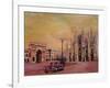 Milan Cathedral with Oldtimer Convertible Alfa Romeo-Markus Bleichner-Framed Art Print