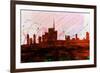 Milan City Skyline-NaxArt-Framed Art Print