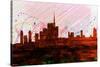 Milan City Skyline-NaxArt-Stretched Canvas