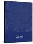Milan, Italy Blue Map-null-Stretched Canvas