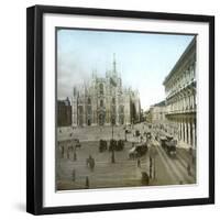 Milan (Italy), Piazza Del Duomo, Circa 1890-Leon, Levy et Fils-Framed Photographic Print