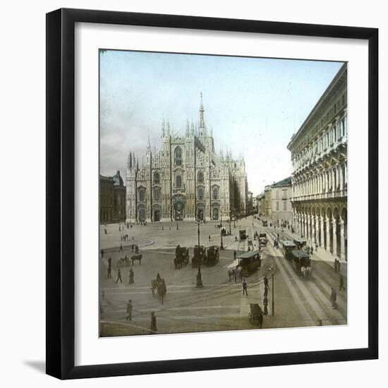 Milan (Italy), Piazza Del Duomo, Circa 1890-Leon, Levy et Fils-Framed Photographic Print